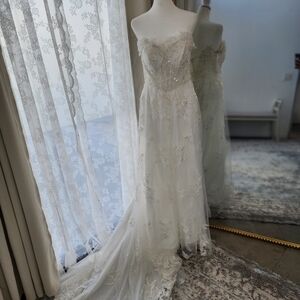 Azazie Elegant White Wedding Dress